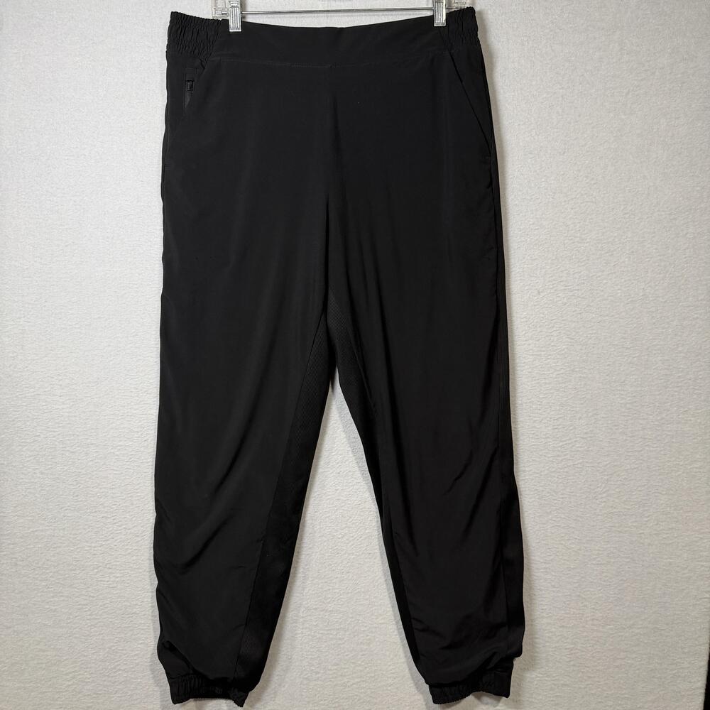 Athleta Jogger Pants Womens 14 Black Brooklyn Lined Fleece Elastic Cuff Warm